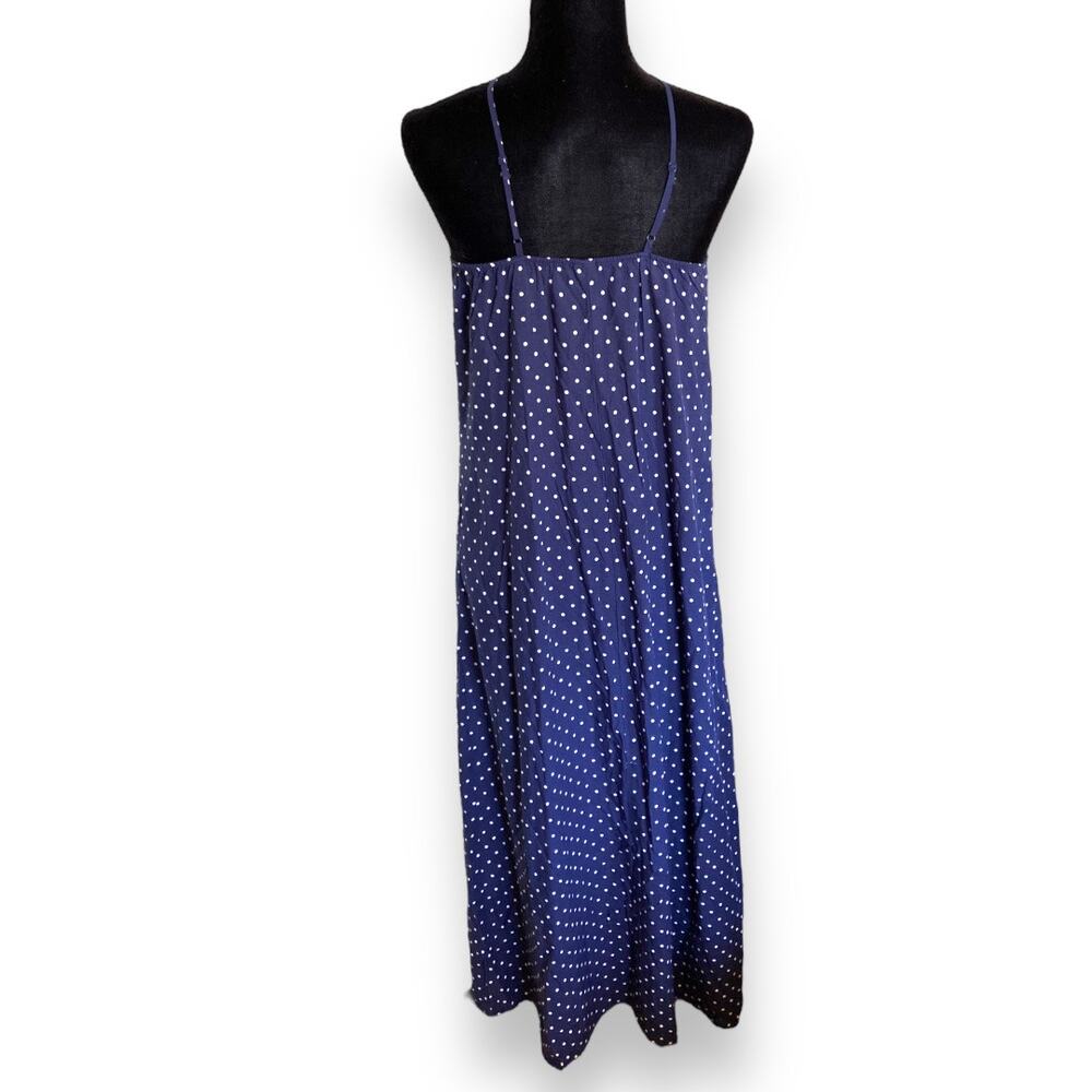 Old Navy Womens Dress Sz M Blue White Polka Dot Maxi Slip Dress NEW - Picture 4 of 7